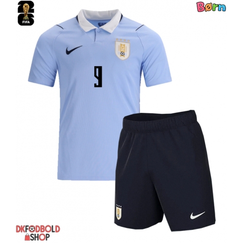 Uruguay Darwin Nunez #9 Hjemmebanesæt Børn VM 2026 Kort ærmer (+ korte bukser)